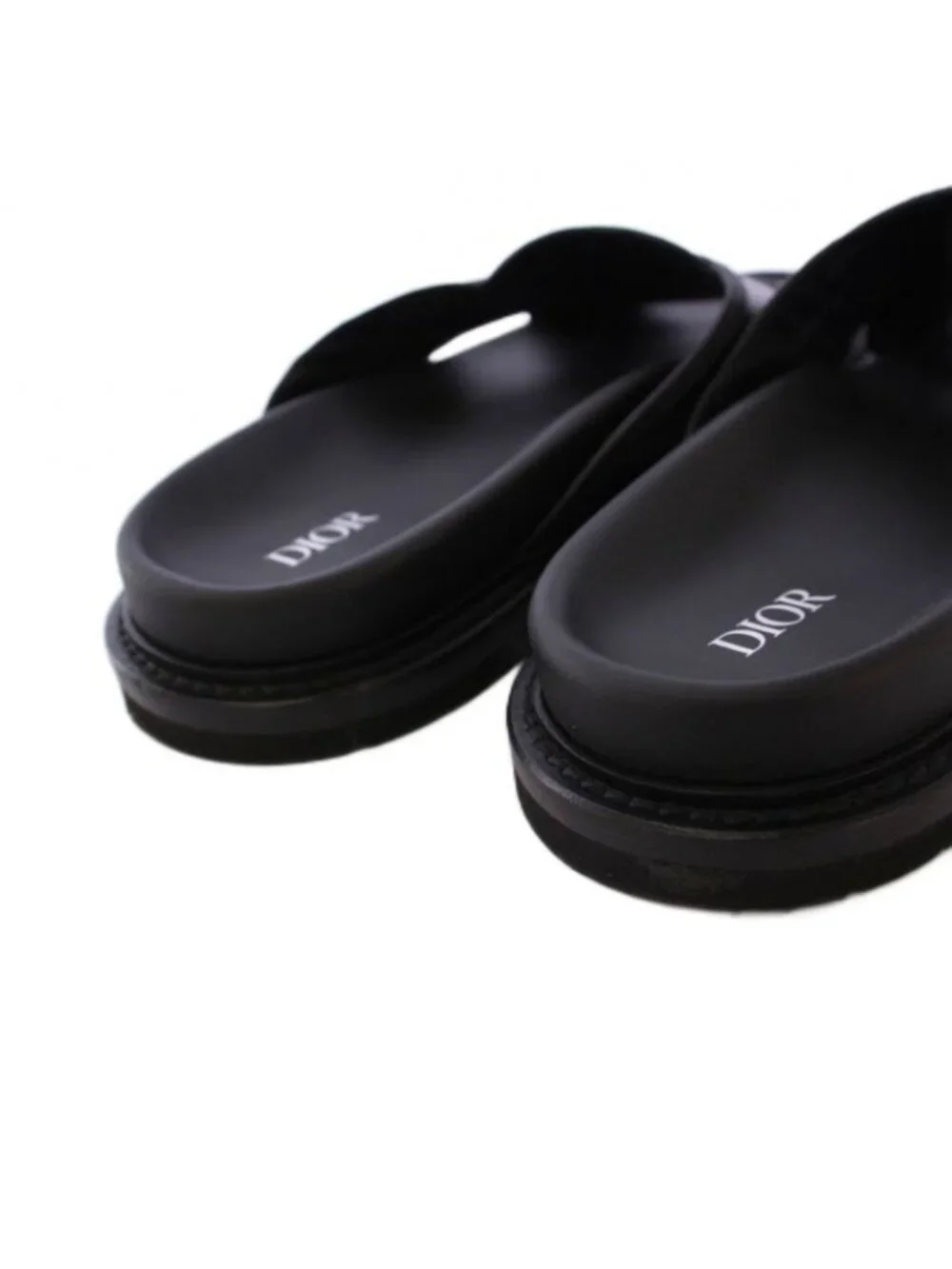 Dior Homme Diamond Logo Sandals Slippers 43 Black - Picture 3 of 7